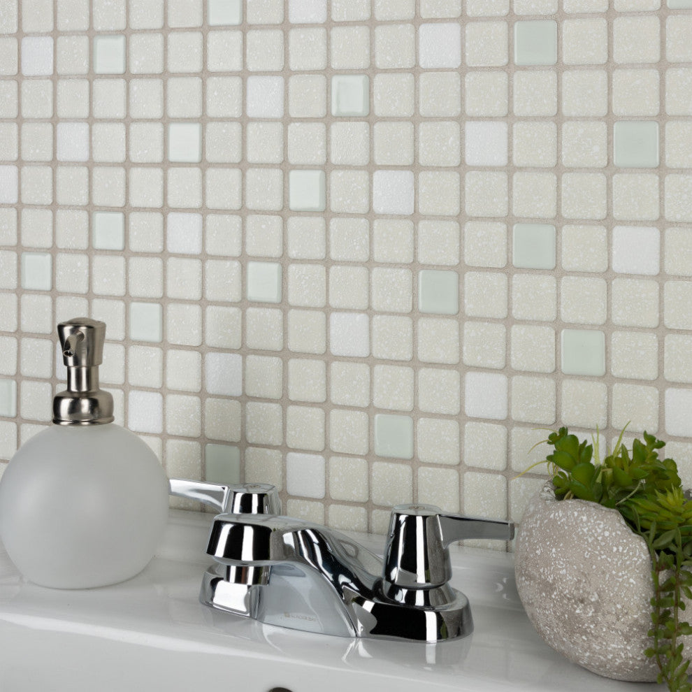Crystalline Square Pistachio Porcelain Floor and Wall Tile