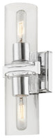 Clarion 2 Light Polished Chrome Vanity Sconce