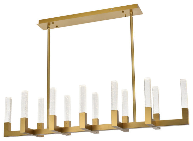 54" Adjustable LED Pendant, Satin Gold
