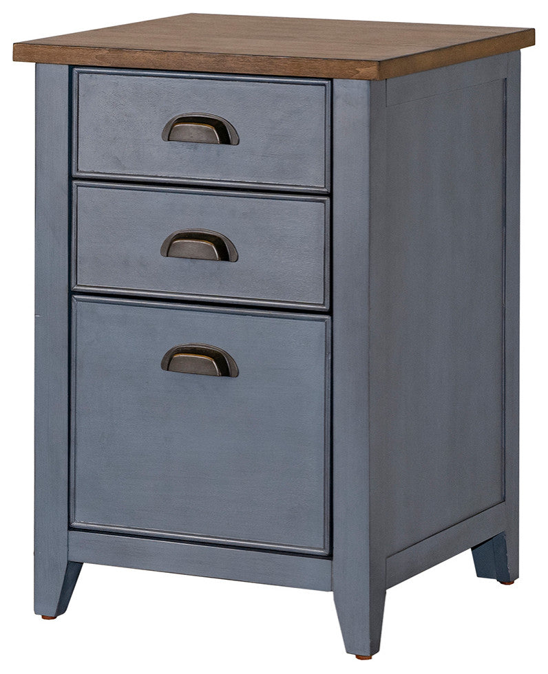 Farmhouse Three Drawer Wood File Cabinet S
