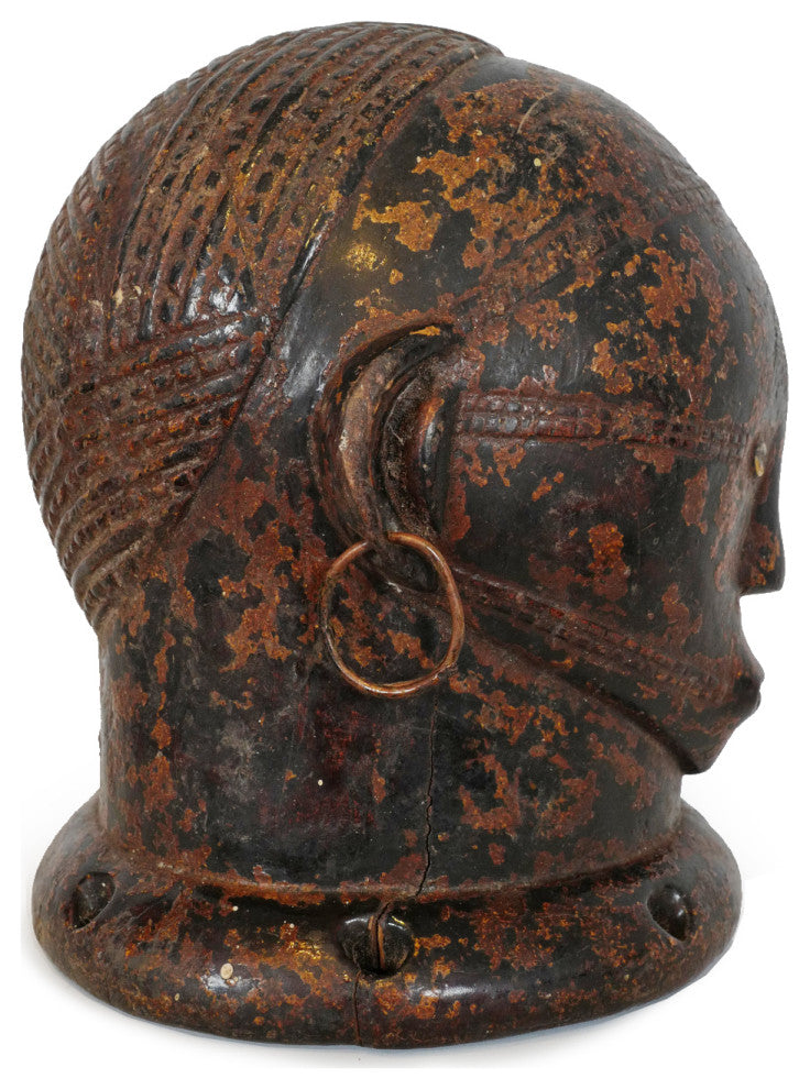 Consigned Tanzania Helmet Mask on Stand