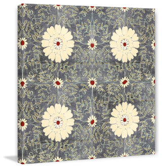 "Cream Floral" Painting Print on Wrapped Canvas