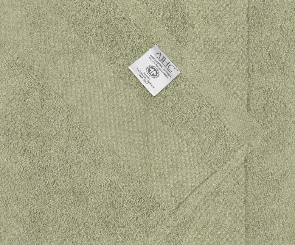 Organic Cotton Feather Touch Quick Dry Hand Towel, Green Tint, Pack of 24