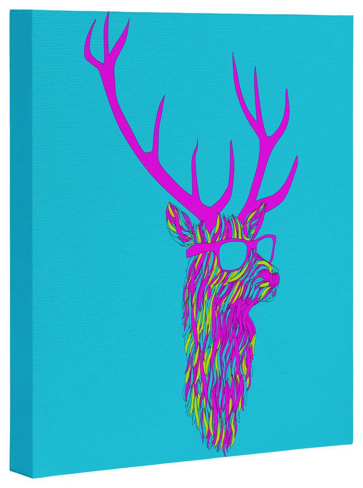 Deny Designs Robert Farkas Party Deer Art Canvas