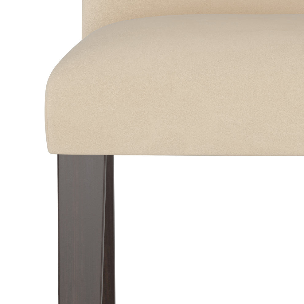 Janet Camel Back Dining Chair, Velvet Pearl