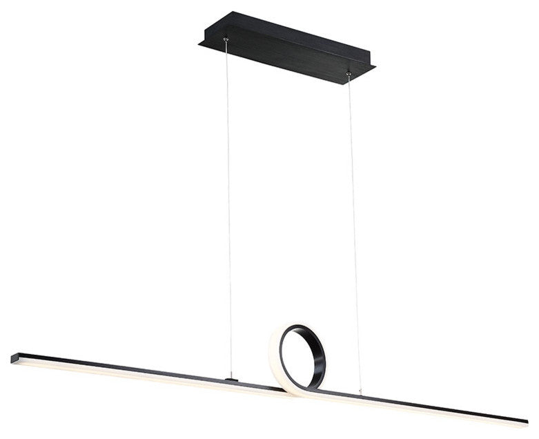 Loophole 1 Light Pendant, Black