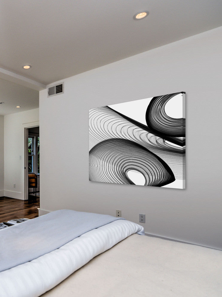 "Abstract Black and White 21-40-58" Print on Canvas by Irena Orlov