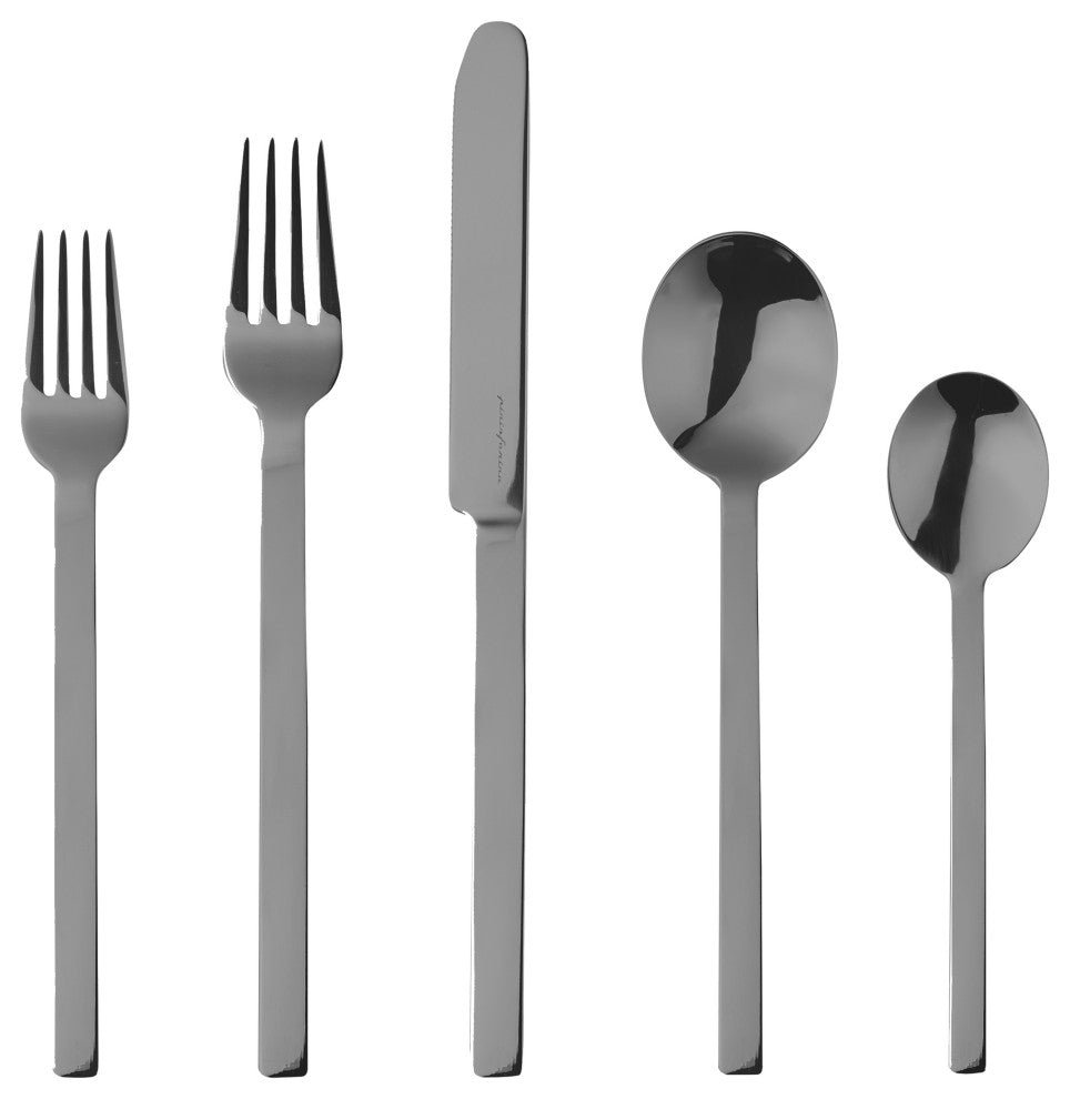 Stile Black Gold By Pininarina Flatware Set 20-Piece Set