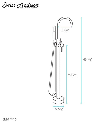 Ivy Freestanding Bathtub Faucet, Chrome