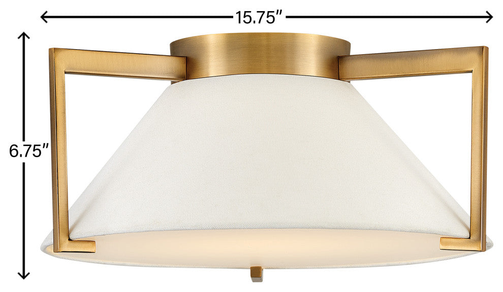 Hinkley Calla Medium Flush Mount, Brushed Bronze