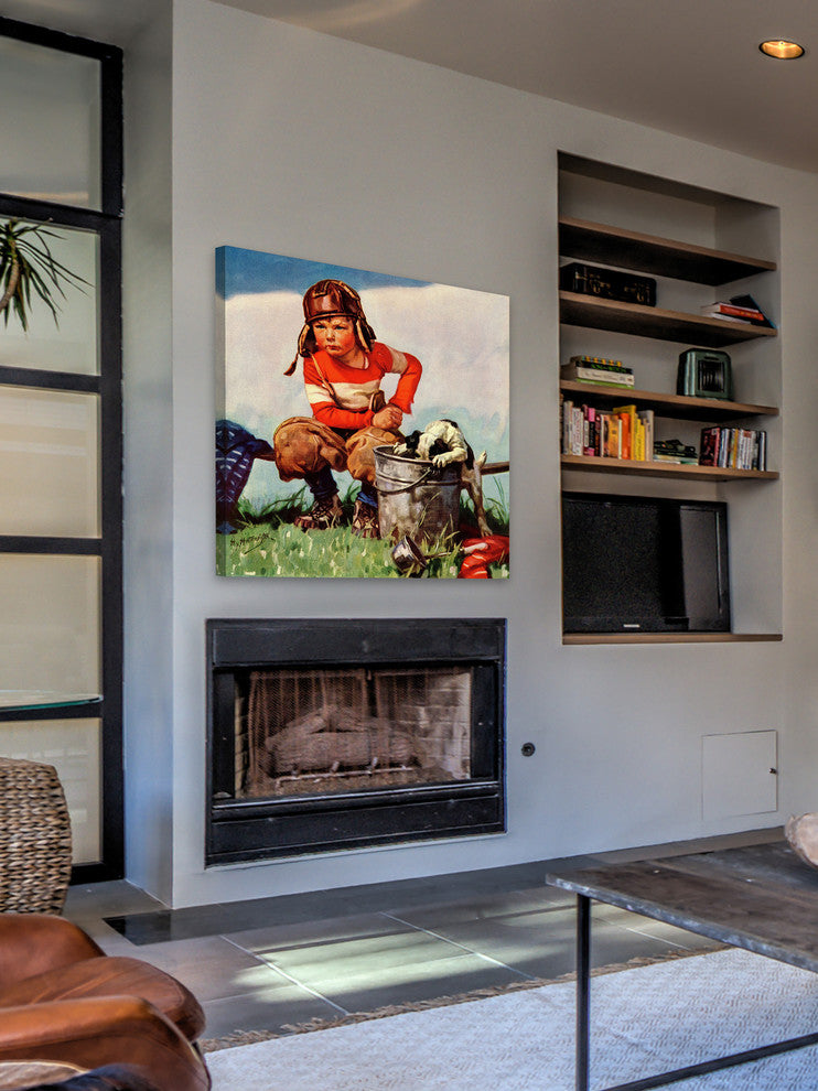 "Young Pilot" Painting Print on Canvas by Curtis
