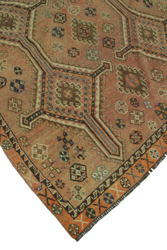 Fine Vintage Distressed Creed Rust Rug