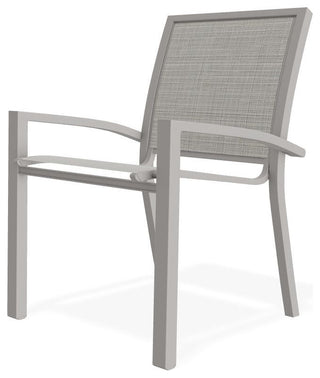 Kendall Sling Stackable Outdoor Dining Chair, Deacon/Warm Gray