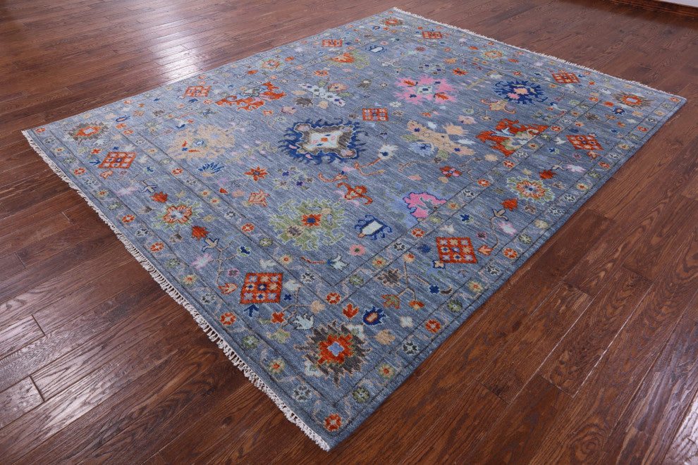 8' 1" X 10' 1" Turkish Oushak Hand Knotted Wool Rug - Q13641