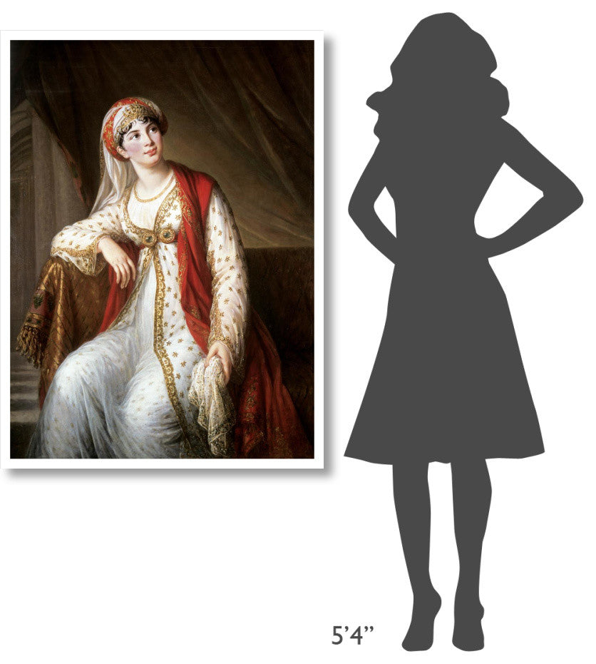 "Portrait of The Opera Singer Grassini" Paper Art, 34"x46"