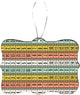 Tape Measures Seamless Design Rectangle Christmas Tree Ornament