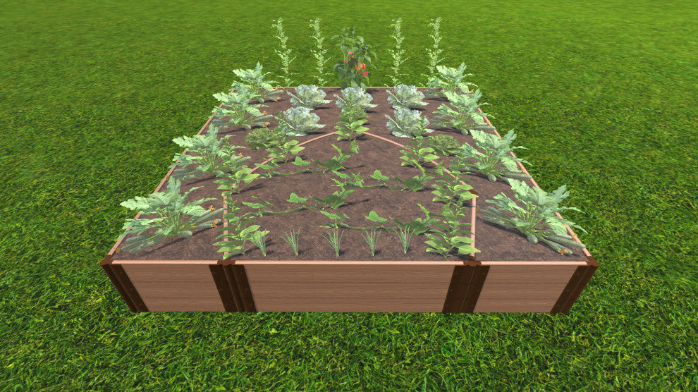 Classic Sienna Walk-In Cathedral 8'x8'x16.5" Raised Garden Bed, 1" Profile