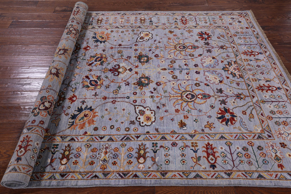5' 7" X 7' 11" Persian Tabriz Hand Knotted Wool Rug Q7674