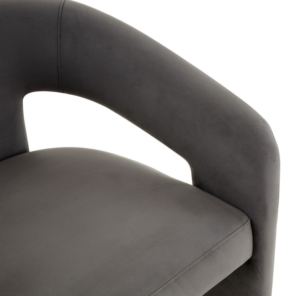 Safavieh Couture Roseanna Modern Accent Chair, Dark Grey