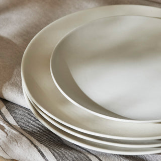 Porto by Stone Lain Semplice Stoneware Dinnerware Set, White Matte, 12-Piece