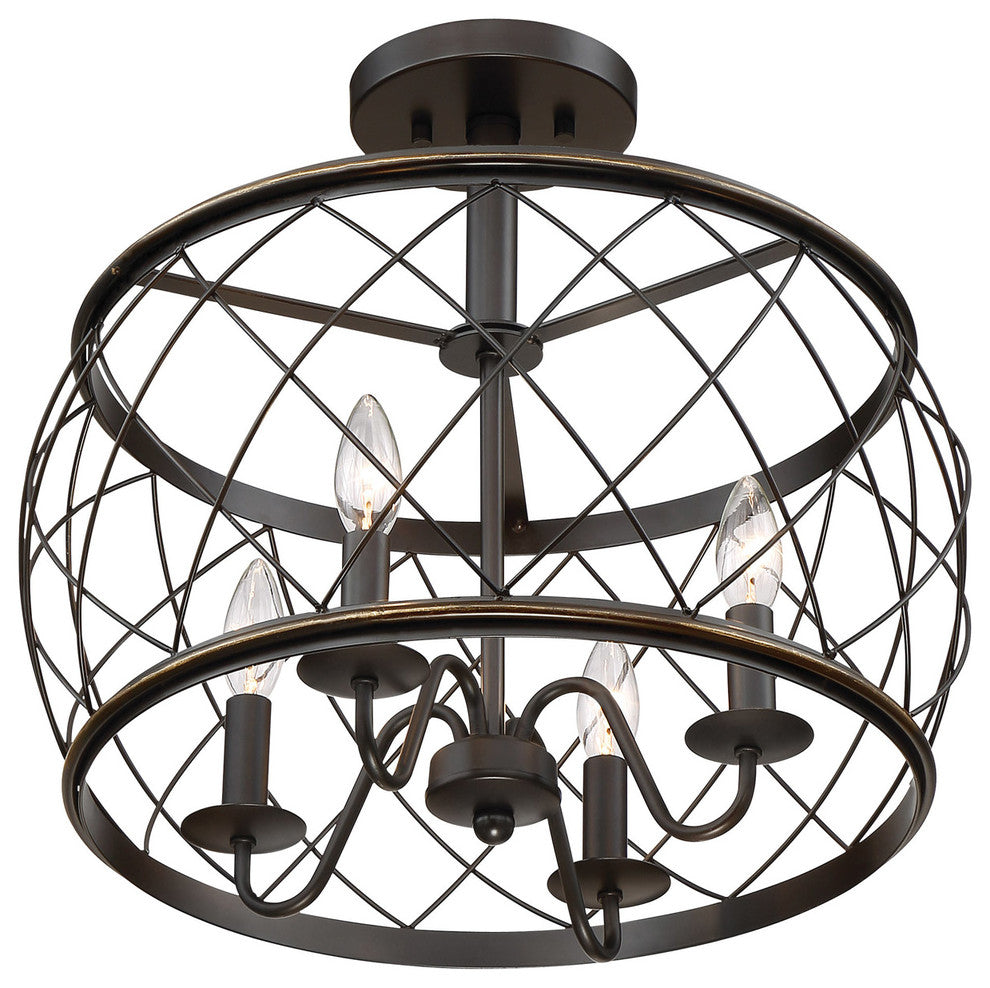 Quoizel Dury Four Light Semi-Flush Mount RDY1717PN