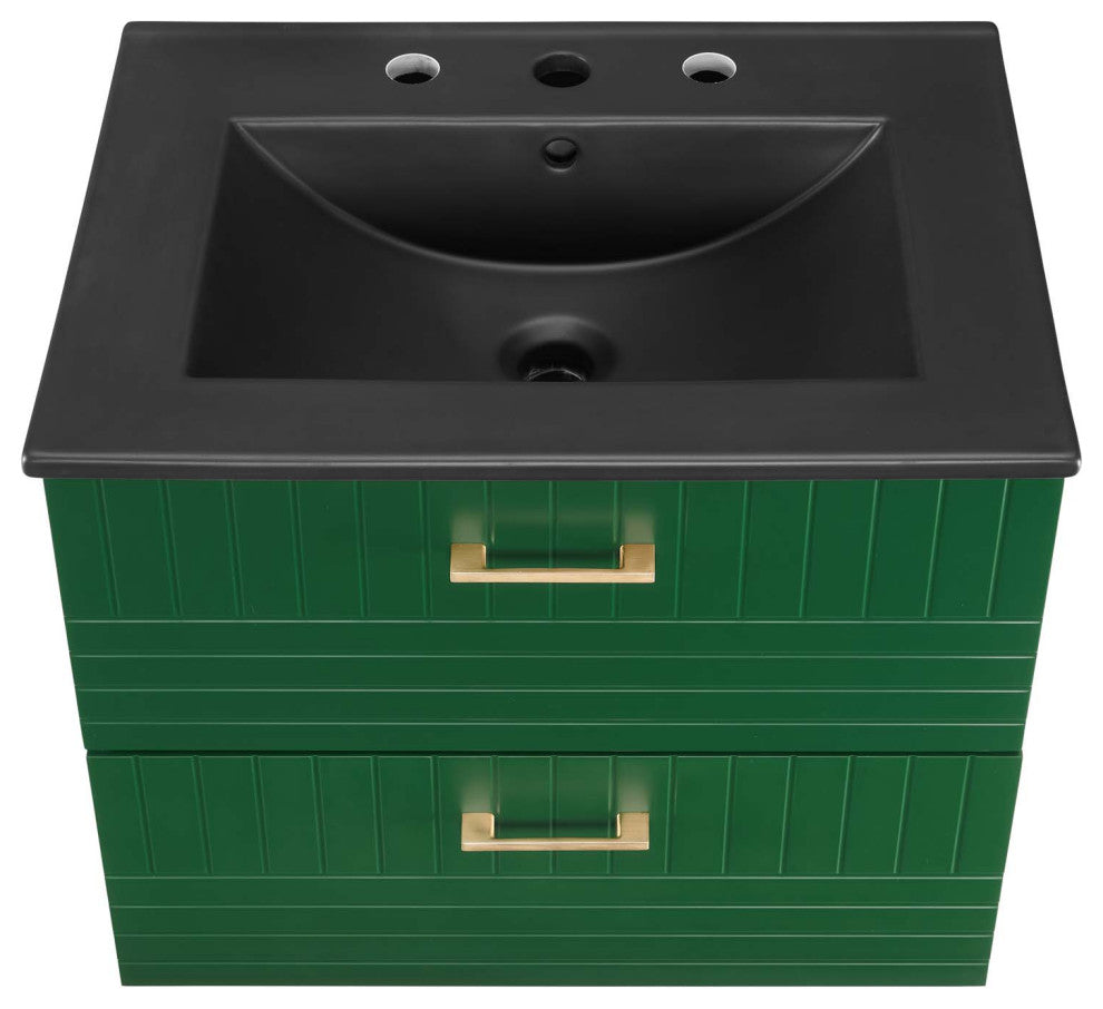 Daybreak 24" Bathroom Vanity, Green Black