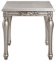 Wood Square End Table, Platinum