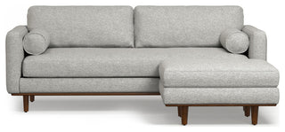 Morrison 89" Sofa and Ottoman Set, Woven-Blend Fabric, Mist Gray