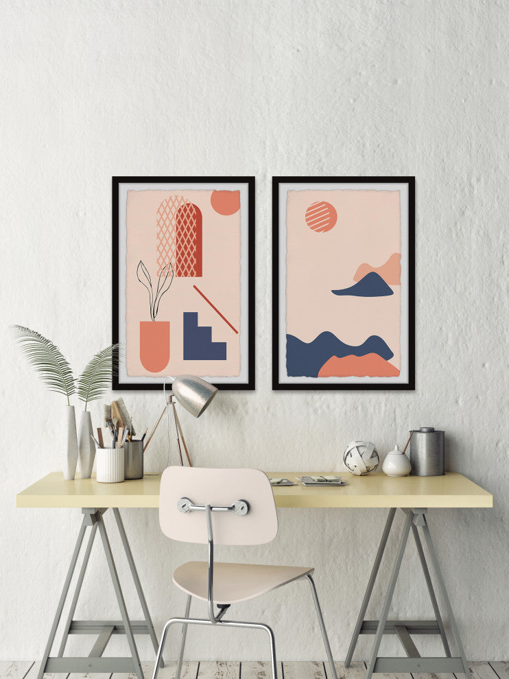 Journey to the Blue Mountains Diptych, 2-Piece Set, 30x45 Panels