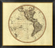 "Western Hemisphere, 1799" Framed Canvas Giclee by John Cary, 40x35"