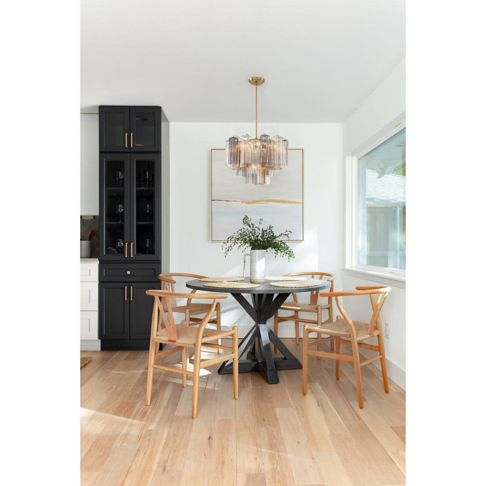 CRYSTORAMA Addis 6 Light Aged Brass Chandelier