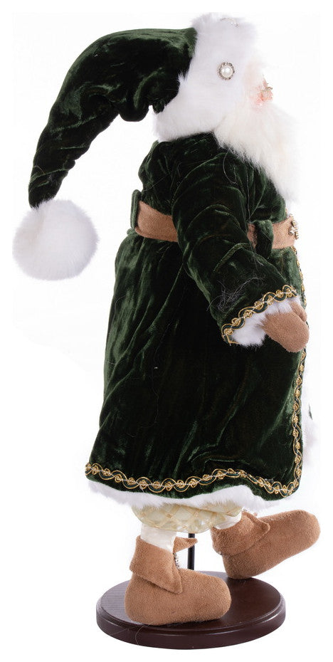 Vickerman KV200919 19" Silent Night Collection Santa Doll With Stand