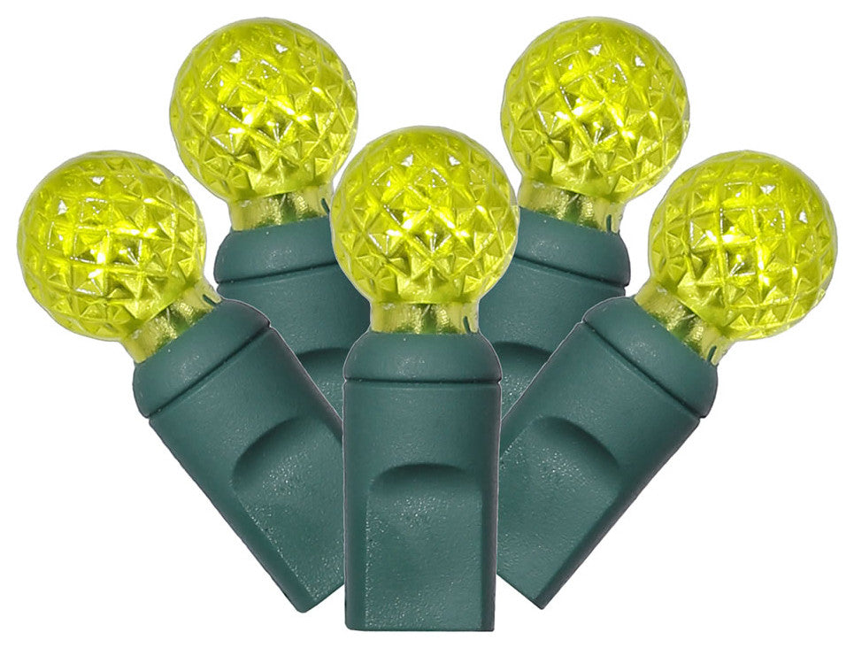 Vickerman X6G9533 Lime G12 Led Light On Green Wire, Christmas Light Strand