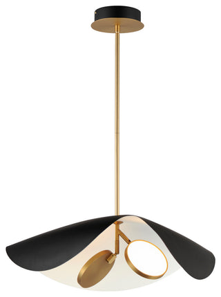 ET2 E24966 Carmen 24"W LED Chandelier - Black / Gold