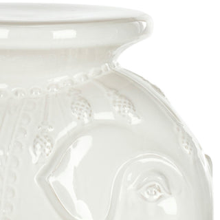 Safavieh Ceramic Elephant Stool, White