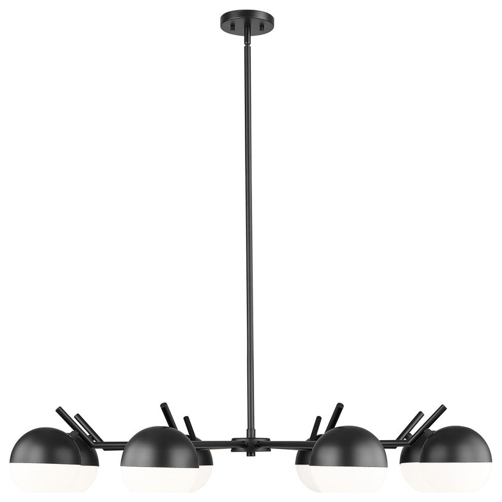 Realm Sphere 8-Light Chandelier, Matte Black