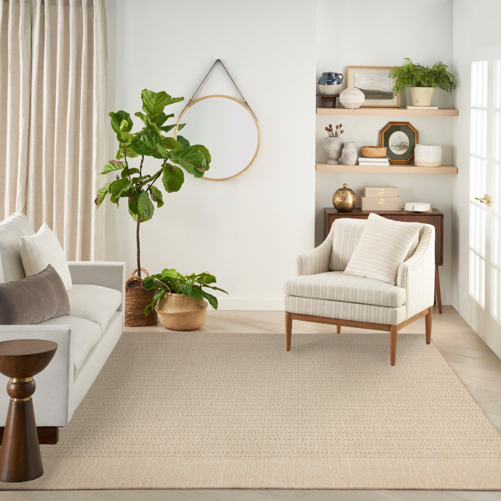 Nourison Tulum 8' x 10' Cream Outdoor Rug