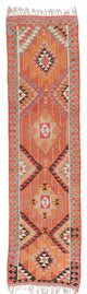 Vintage Turkish Kilim Runner 3' 4" x 12' 1", 40 in. x 145 in.