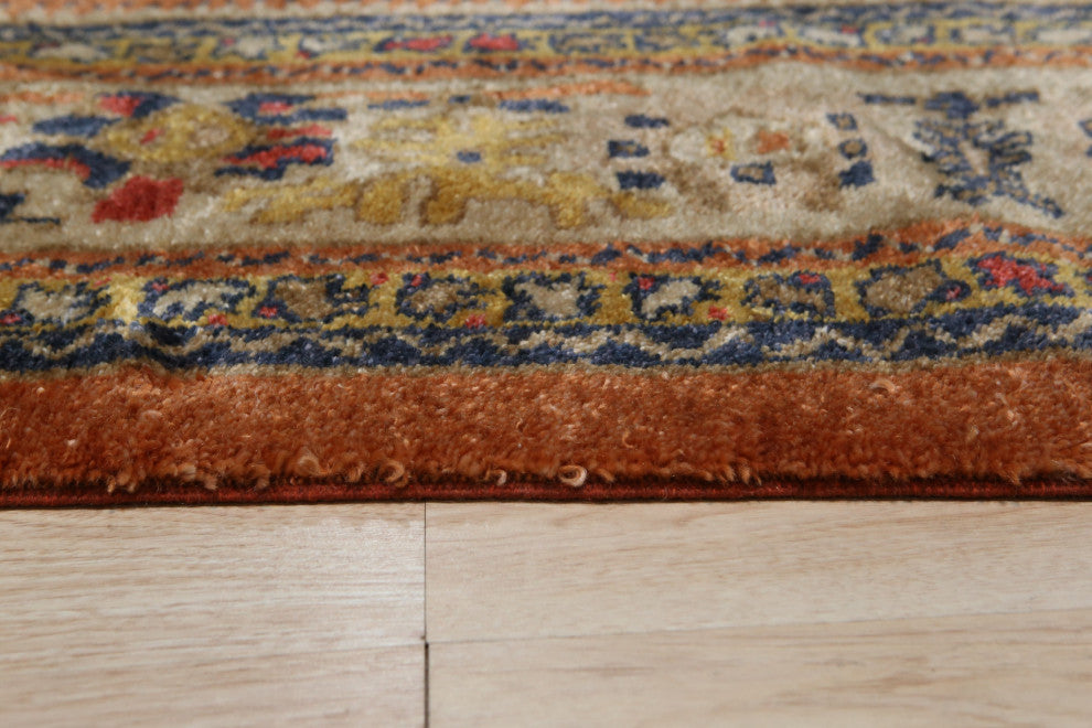 Brown Traditional All Over Oushak Area Rug