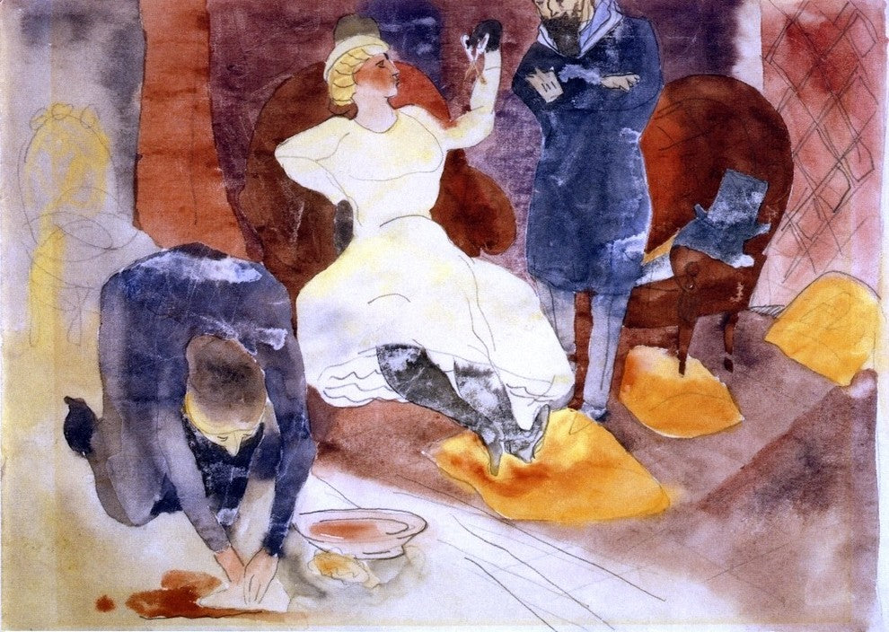 Charles Demuth Illustration No. 8 for Zola's Nana Gallery Wrapped Canvas Print