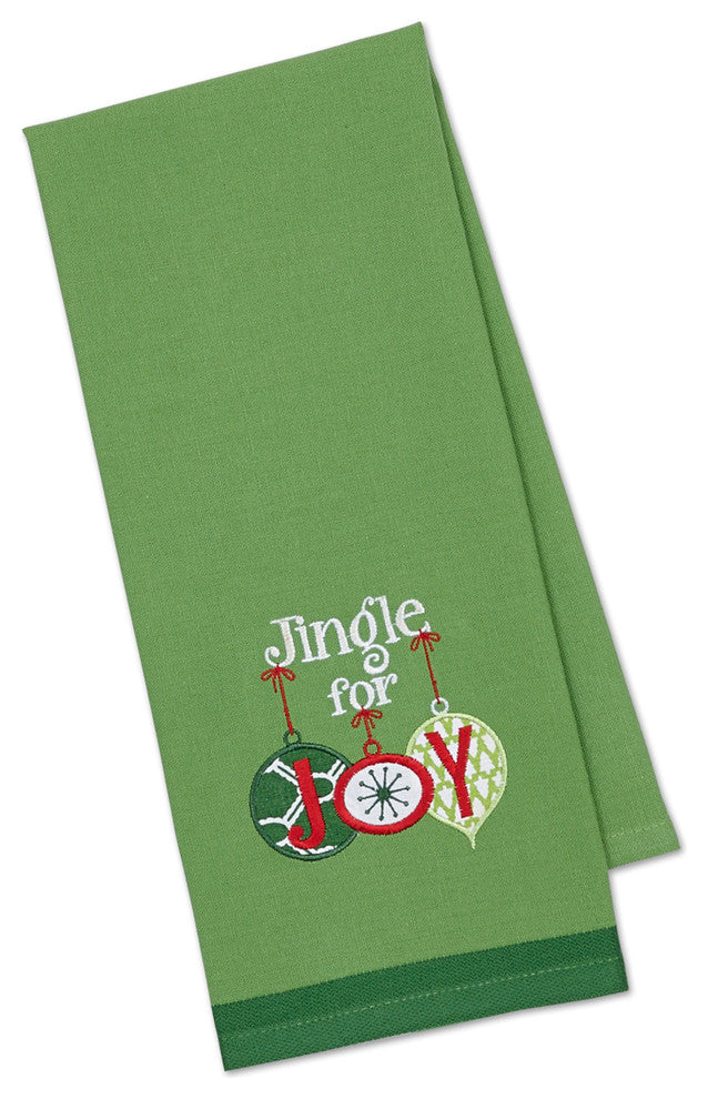 Jingle For Joy Embroidered Dishtowel