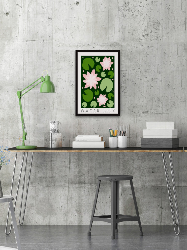 "Water Lily" Framed Painting Print, 20x30