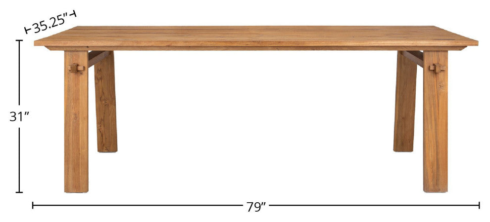 D-Bodhi Artisan Dining Table, Brown