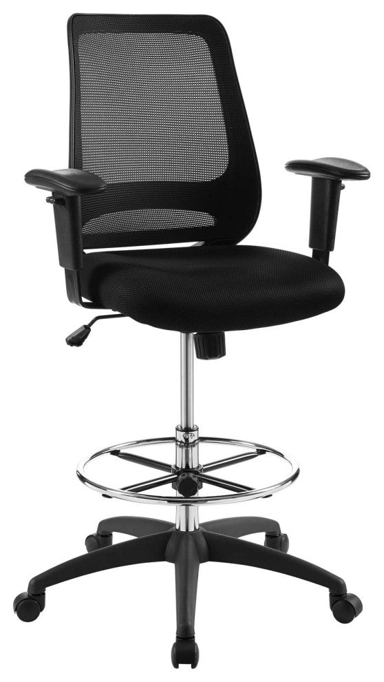 Forge Mesh Drafting Chair, Black