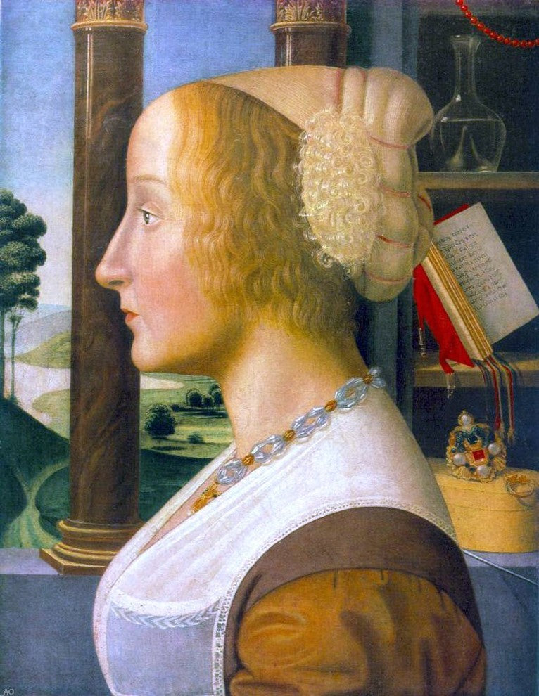 Bastiano Mainardi Portrait of a Woman, 21"x28" Wall Decal Print