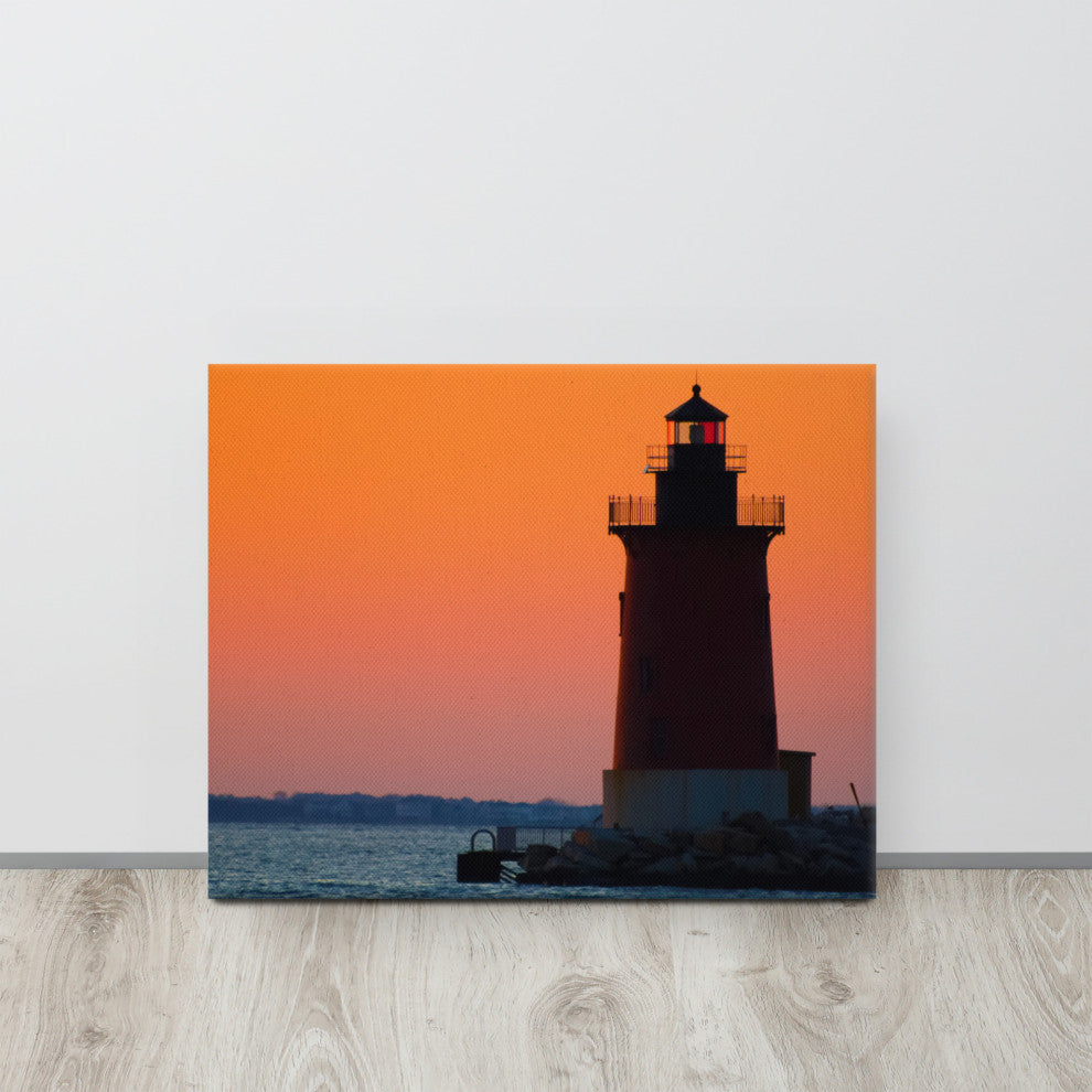 Sunset at Henlopen State Park 3 Coastal Canvas Wall Art Print, 16" X 20"