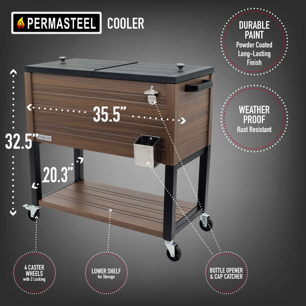 Permasteel 80 Quart Patio Cooler