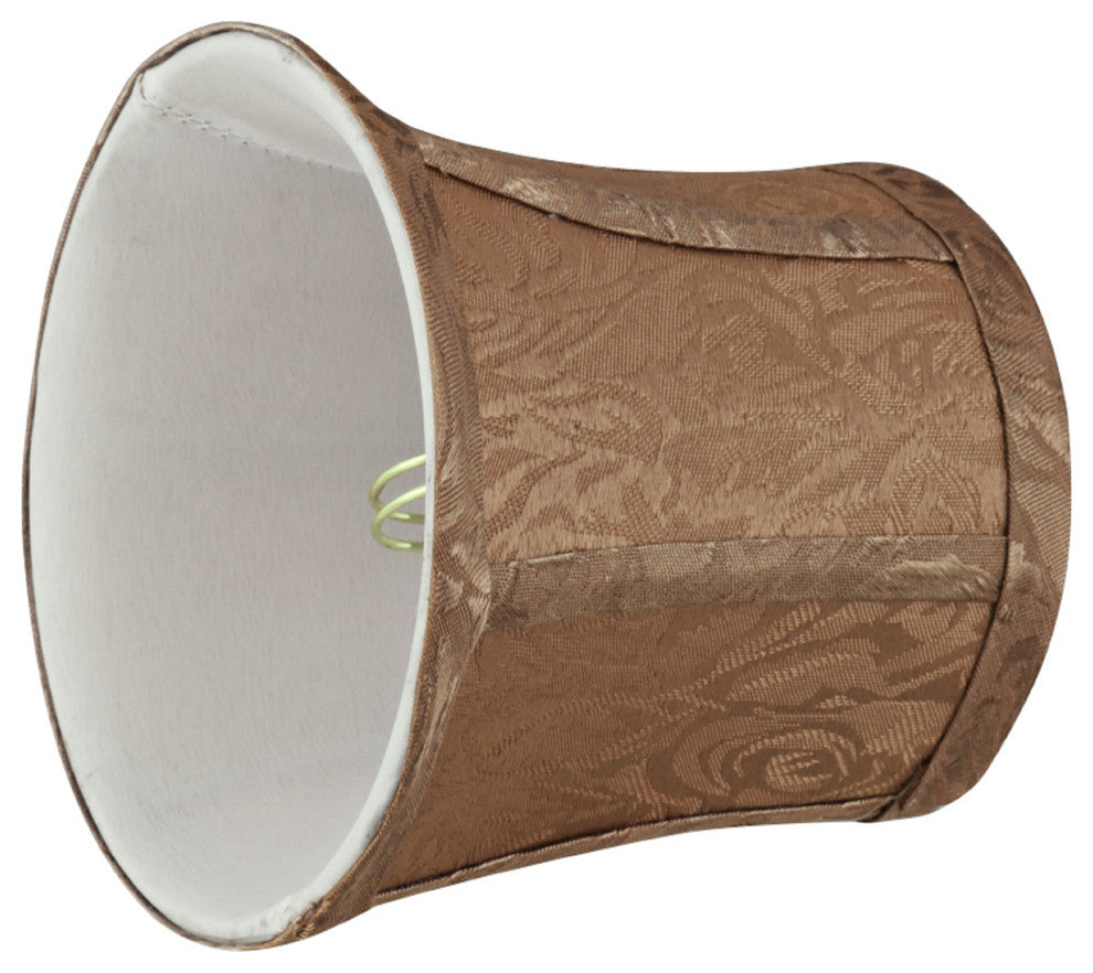 Aspen Creative 30366-2 Bell Clip-On Lamp Shade Brown 4" x 5" x 5"