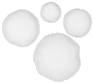 Uttermost Lucky Coins White Metal Wall Bowls, S/4