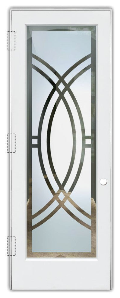Interior Prehung Door or Interior Slab Door - Demi Circle - Primed - 24" x...